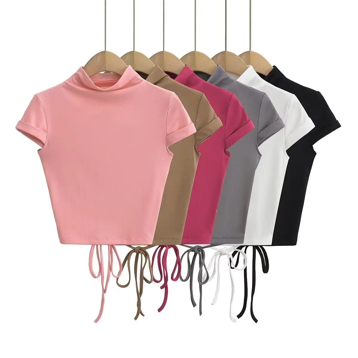 

2023 04 Новинка весна лето Женская Сексуальная футболка из полиэстера брендовая Блузка Верхняя одежда