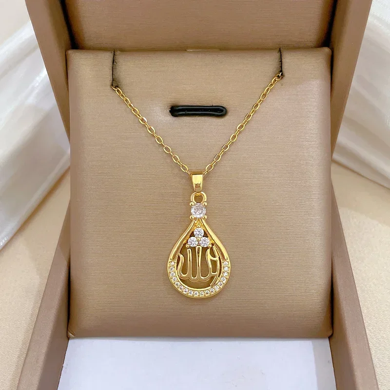 Модное ожерелье с подвеской в виде капли воды из циркония для женщин и девушек