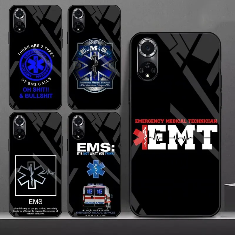 

EMT EMS Medical Rescue Phone Case For Samsung A 70 52 71 72 81 91 E S 4G 5G 33 20 S 12 10 21 22 13 30 31 32 40 42 50 51 Glass