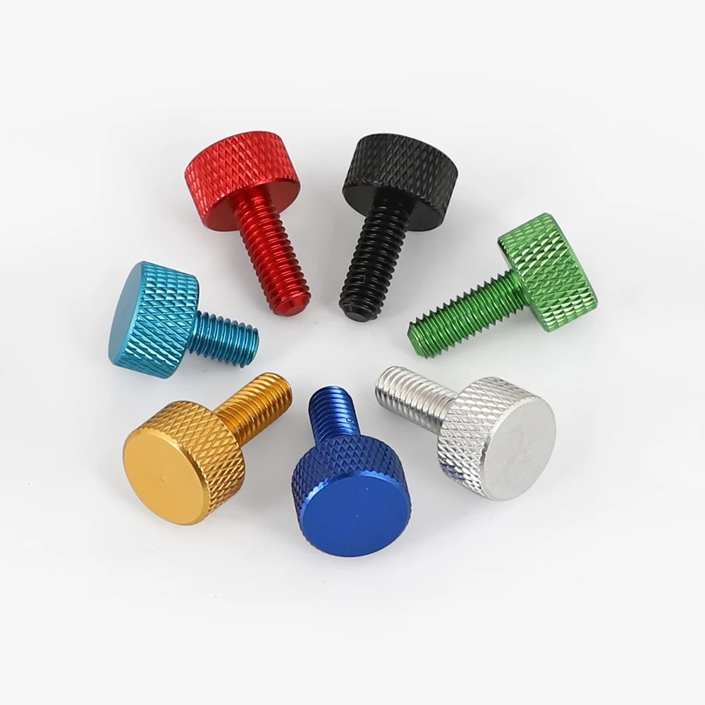 

1/5/10/20Pcs M6 Aluminum Alloy Knurled Thumb Screw Length 12/14/16/20mm For Compute Adjust Screw