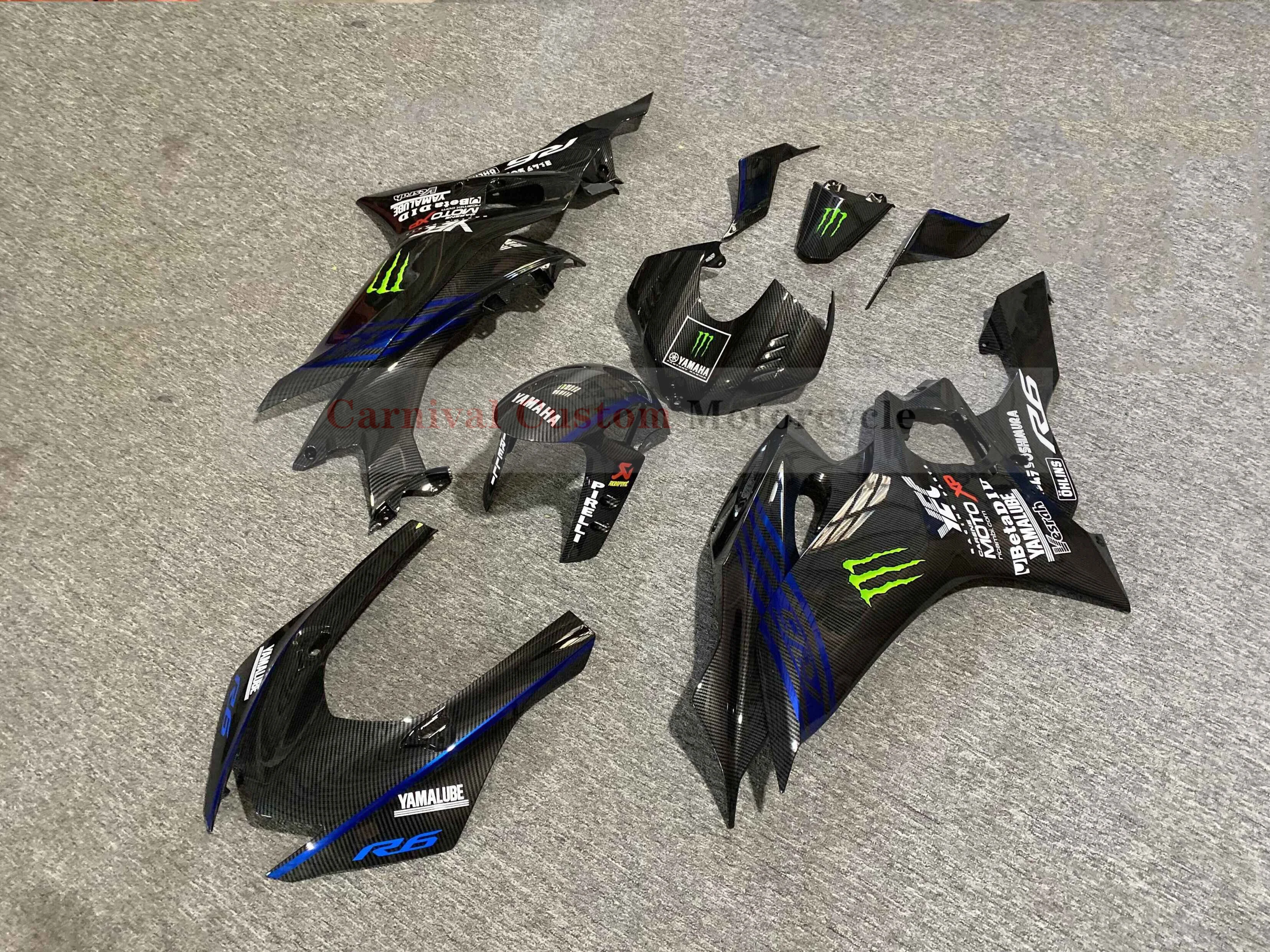

Motorcycle ABS Fairing Carbon Paint Shell Body kit For Yamaha YZF R6 2017 to 2019 YZF-R6