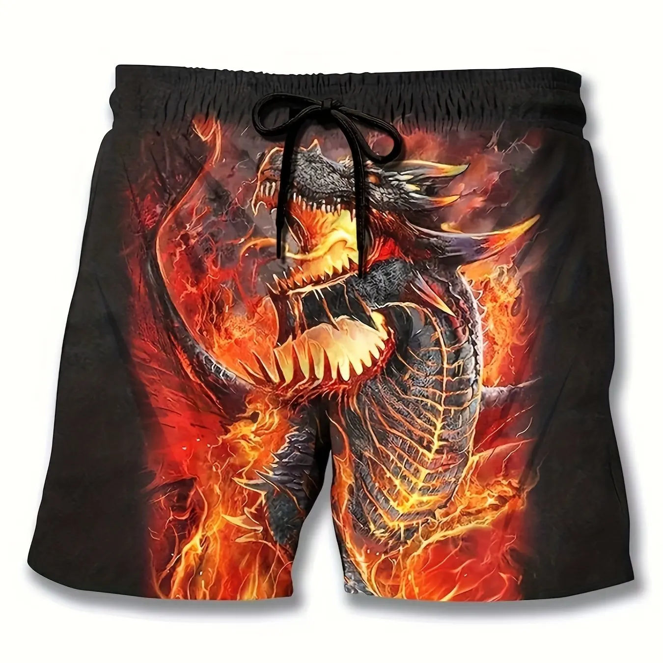 Пляжные шорты с 3D принтом аниме Дракон мужские и женские модные повседневные