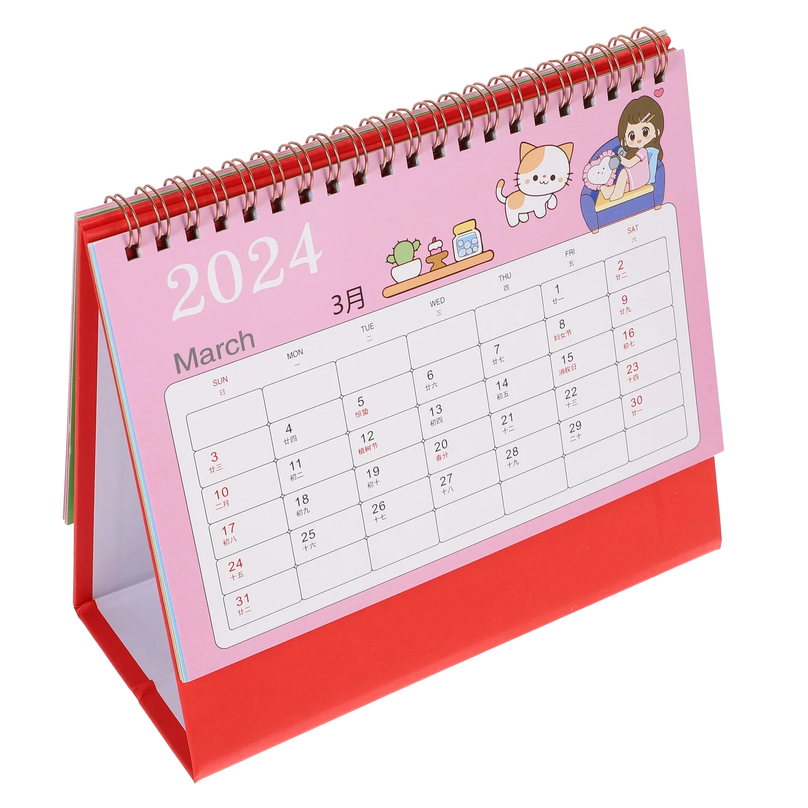 

Office Supplies Daily Use Standing Calendar Desk Adviento Maquillaje Decor Tabletop Check Household Monthly