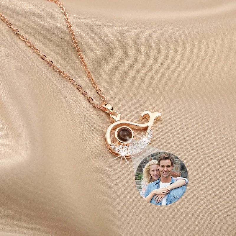 Пользовательская фотография проекционирование ecklace Дельфин Подвеска