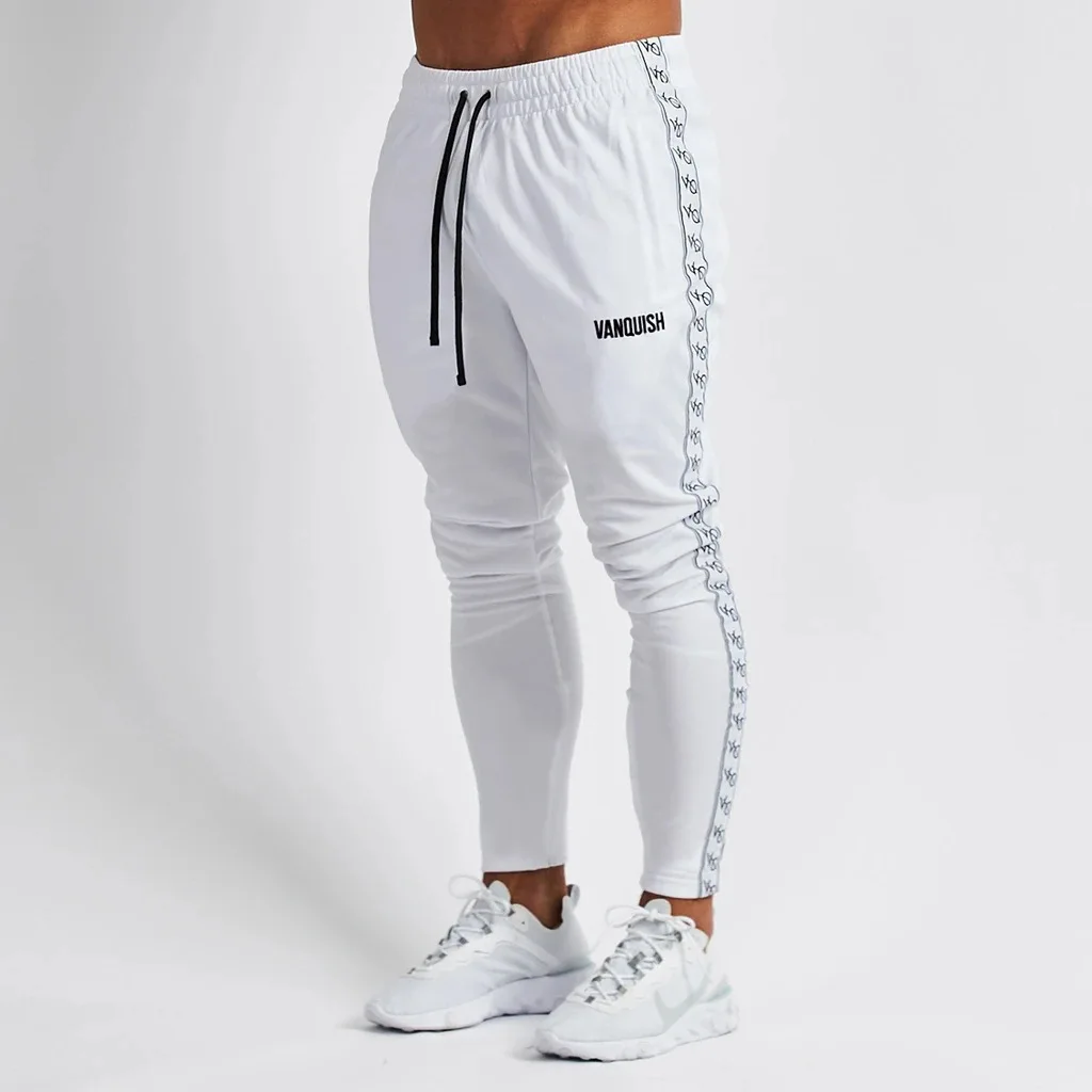 

Pantalones deportivos para correr para hombre, pantalón holgado de algodón bordado, para entrenamiento al aire libre, tendencia