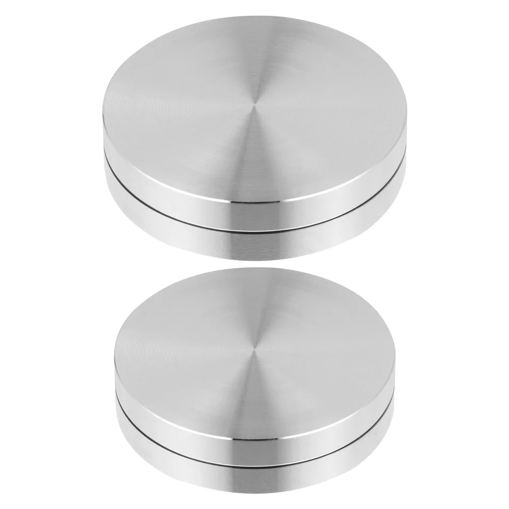 

2 Pcs Turntable Base Cake Decorating Shaft Bearing Aluminum Alloy Cake Base Bearings
