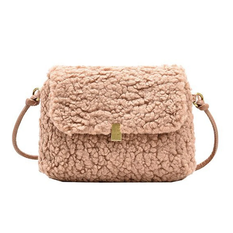 

Lamb wool shoulder bags for women,luxury brand, designer's stuffed satchel,fashion, fake fur shoulder bag, kid.phone bag