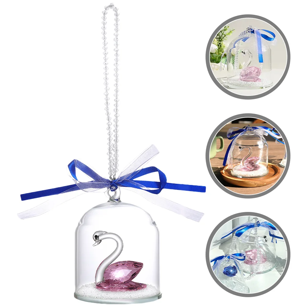 

Swan Flower Crystal Dome Figurineornament Car Sculptures Figurines Her Gifts Bell Youidecorations Dashboard Dreams Pendants