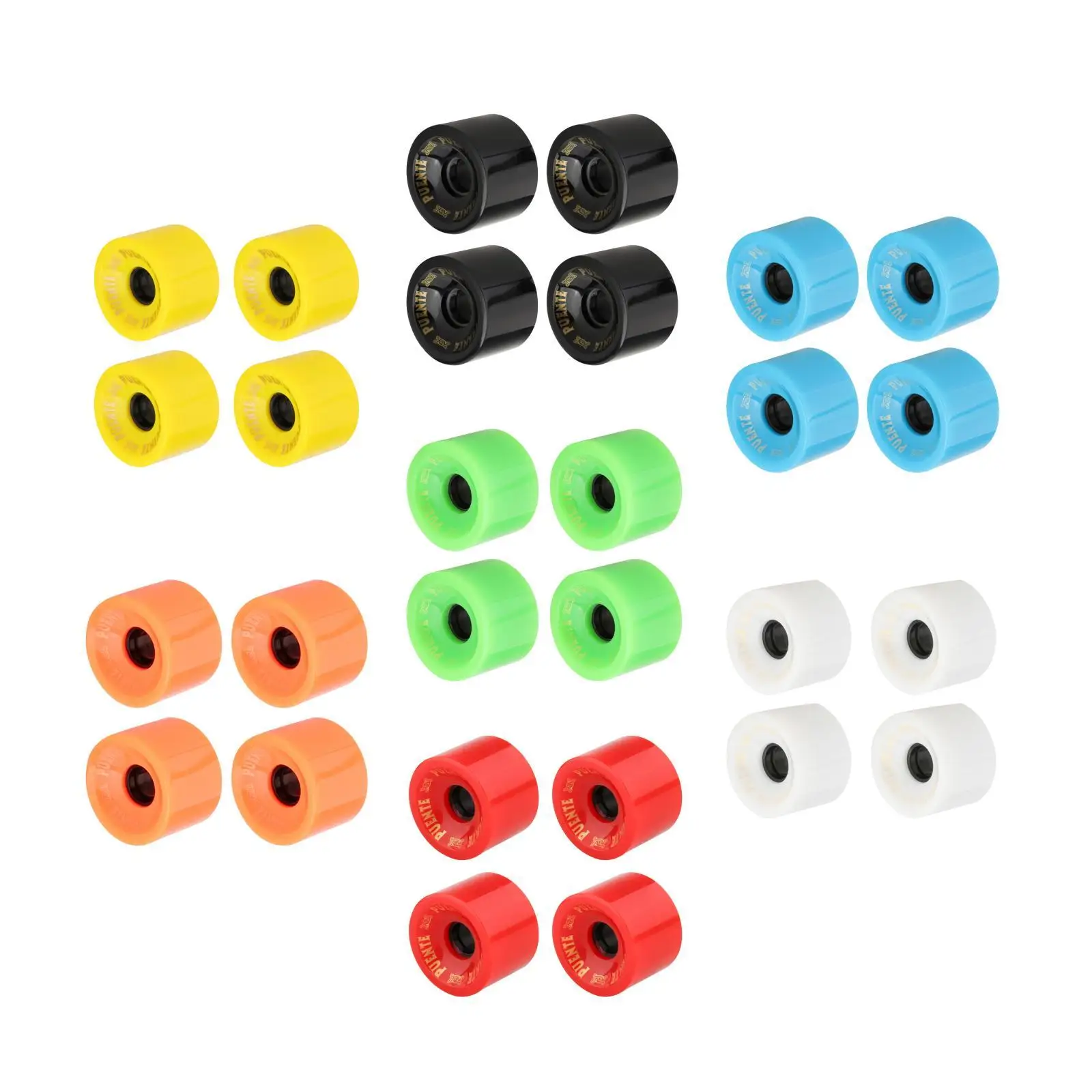 

4x PU Skateboard Cruiser Longboard Wheels 70mm for Skateboard Cruiser Street