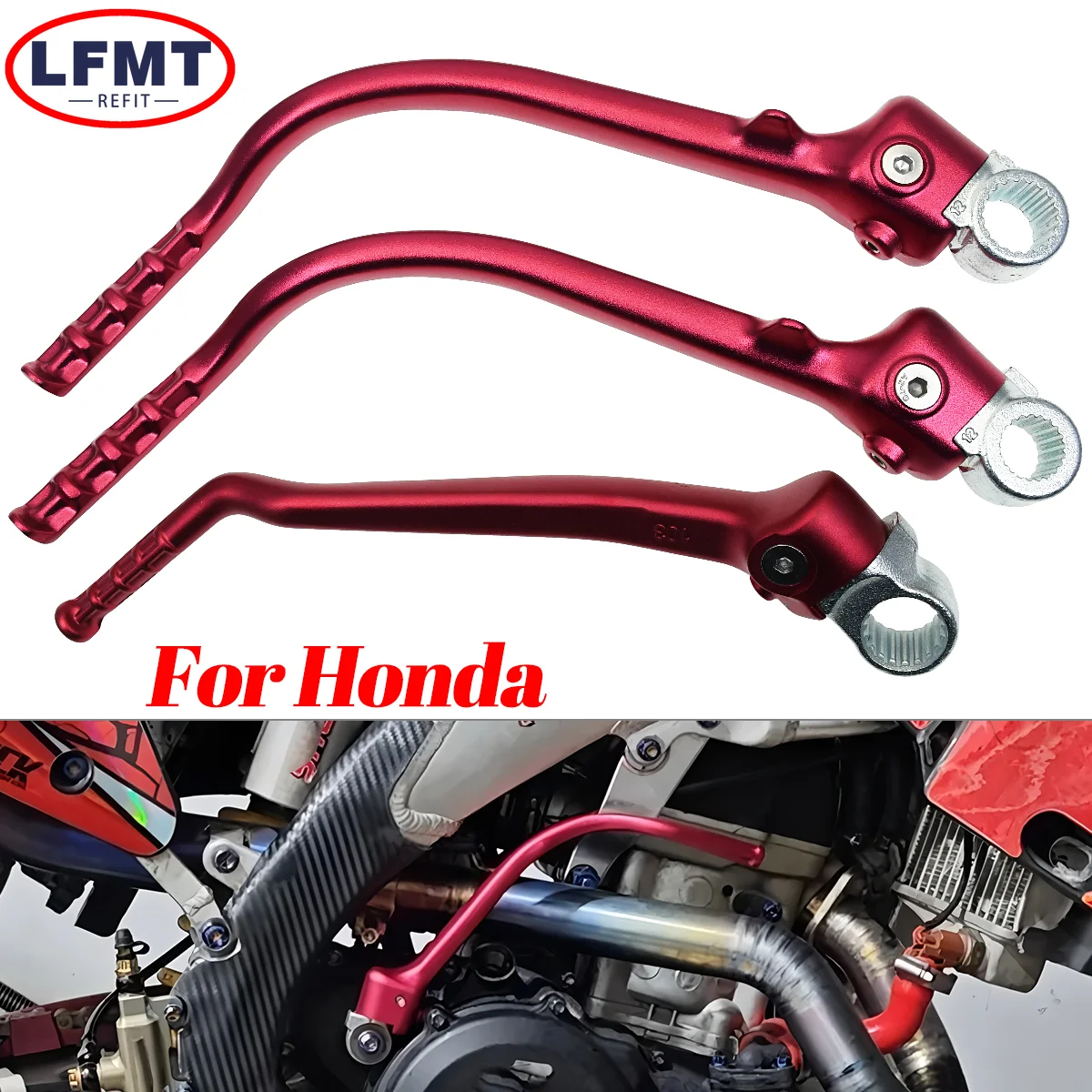 Фото Кованая педаль кикстартера для мотоциклов HONDA CRF 150R 250R 450R 150RB CRF150R CRF250R CRF450R CRF150RB 2007-2024 №1