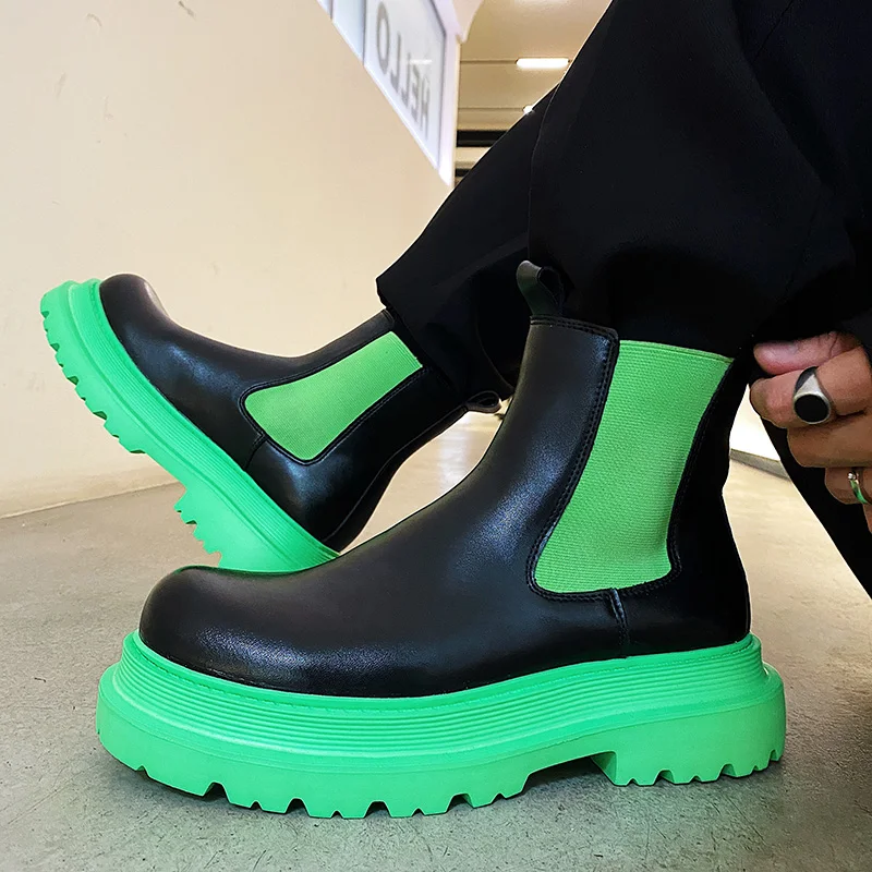 Ankle Boots Flats Platform Men's Sneakers Trending Brand Luxury Men Shoes