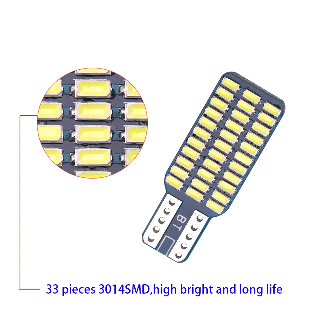 1 пара высокая яркость Canbus T10 W5W 3014 33SMD безошибочная голубой лед 4000K 6000K теплый белый