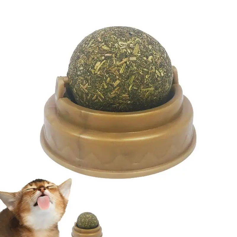 

Шарики С Кошачьей Мятой, игрушка для жевания зубов, натуральная здоровая самоклеящаяся кошачья мята, съедобные лижущие шарики, Интерактивная игрушка