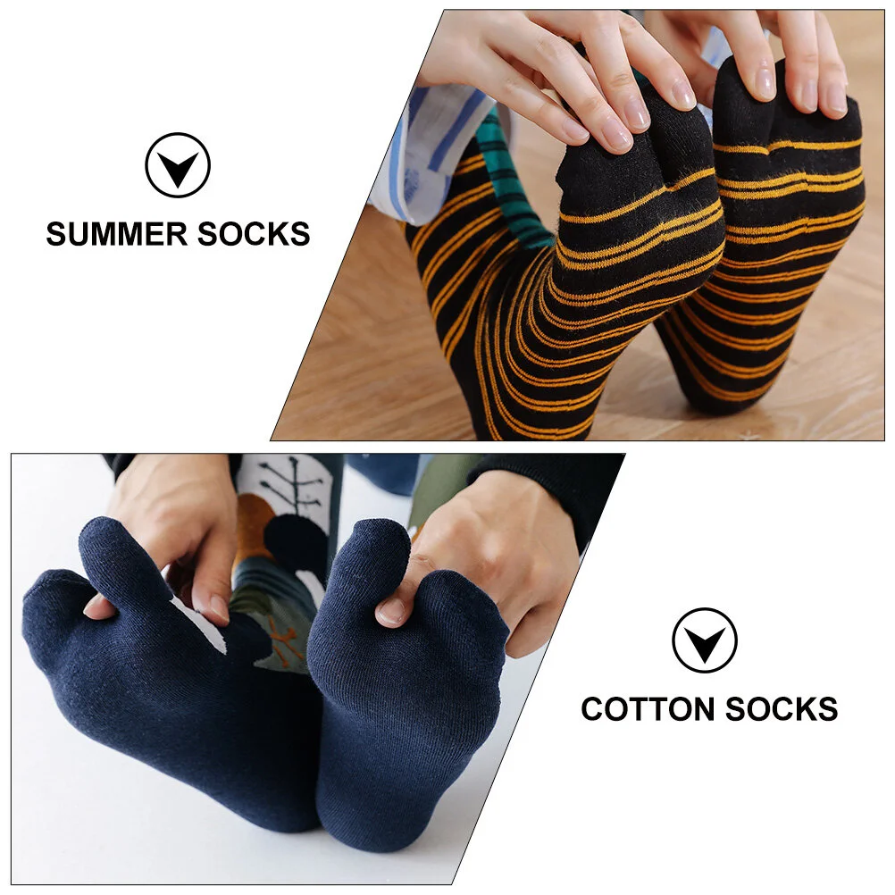Two Toe Socks Two-finger Japanese Style Breathable Stockings Anti-skidding Creative