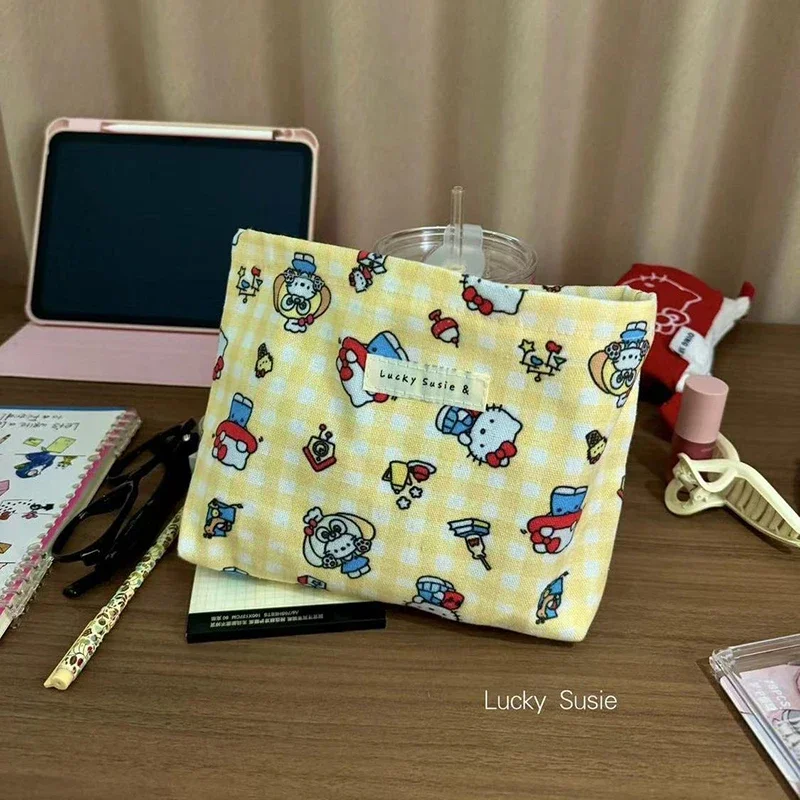 Новинка милая косметичка Ins Hello Kitty дорожная портативная мультяшная Сумка-клатч