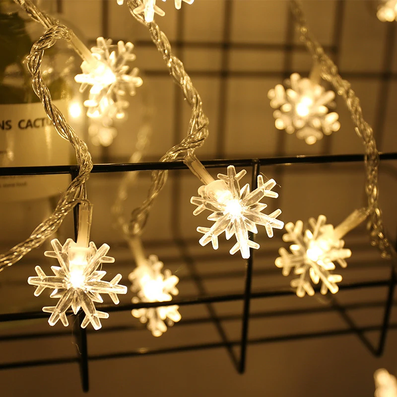 

Christmas Lights LED Snowflake Garland Festoon Fairy String Lights 10M/6M/3M Outdoor for Tree Party New Year's Room Decor