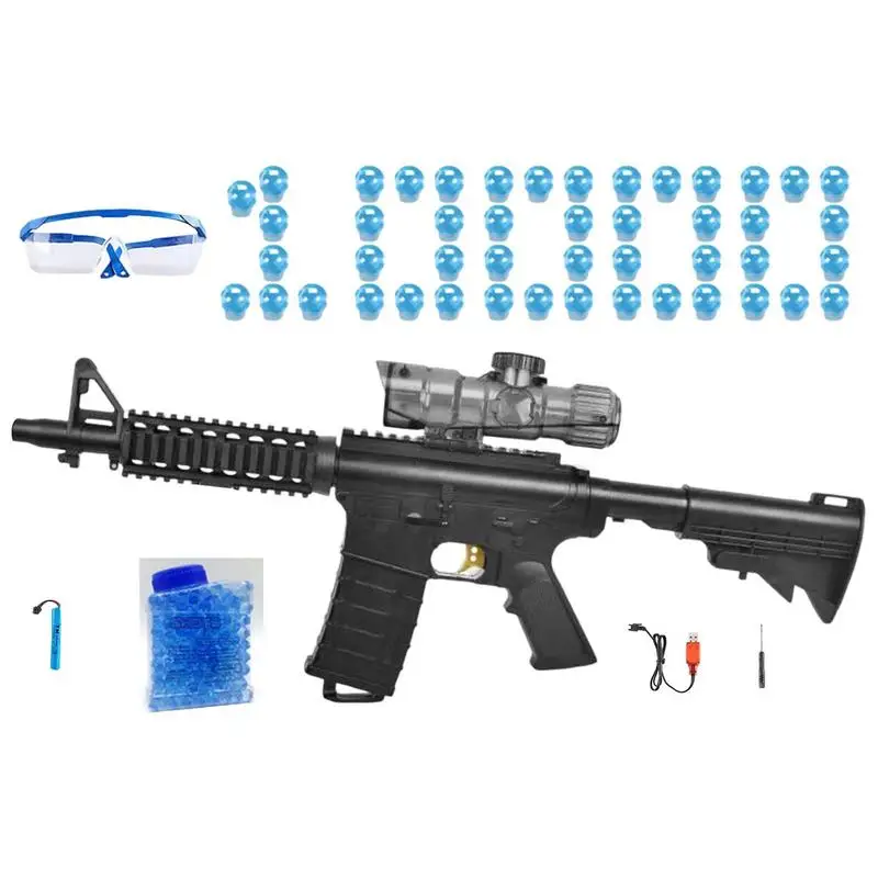 

New Electric M4 Gel Blaster Set Splatter Toy Set With 10000 Water Ball Beads Outdoor Activities Team Game Toy Gifts For Boys 12