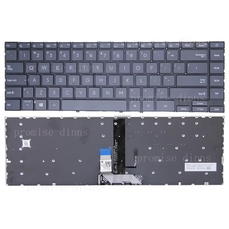 Фото Клавиатура с подсветкой (US) для Asus ZenBook 14 UX425E UX425EA UX425J UX425JA UX425IA №2