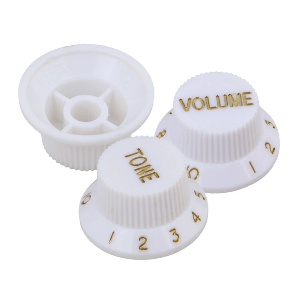 Black Plastic 1-Volume 2-Tone Control Knob For Electric Guitar Pickup | Parts &amp Accessories
