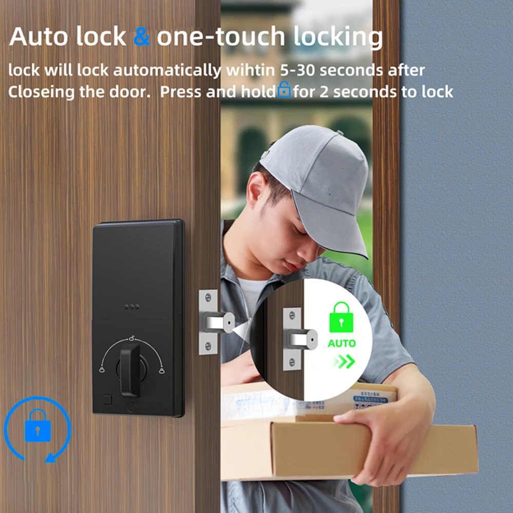 Умный дверной замок LUCKING DOOR D06-tuya с отпечатками пальцев и Wi-Fi