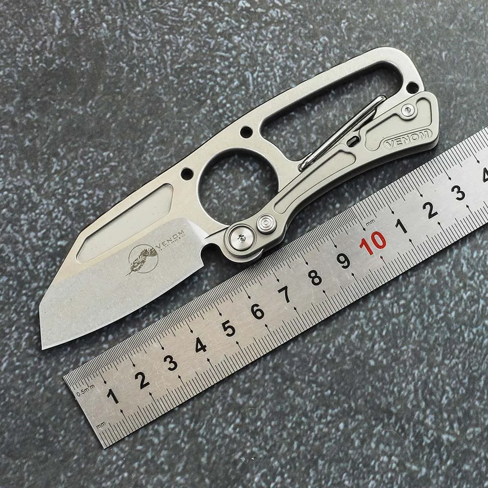 

VENOM S35VN Knife Folding Knife Keychain Pocket Knife Tactical Weapons Survival Self Defense Hunting Knife Multi EDC Tool