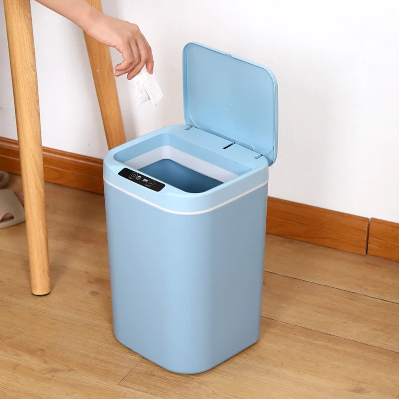 

Automatic Induction Trash Can Living Room Kitchen Storage Bucket 15/18L Smart Opening and Closing Household Bucket