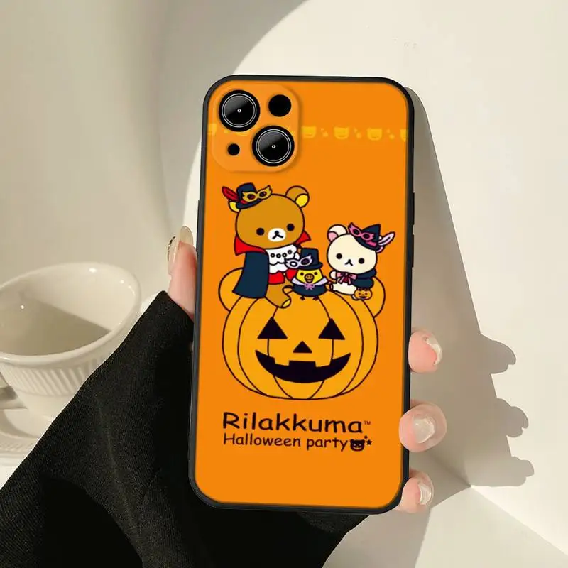 Чехол Rilakkuma для iphone13 12 Pro 11 Max X XR Mini XS MAX 7 8 plus 6s 2020 se