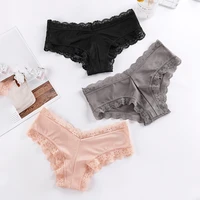 3 pcs briefs for woman seamless sexy underwear womens lingerie female hollow out lace panties for woman bannirou new
