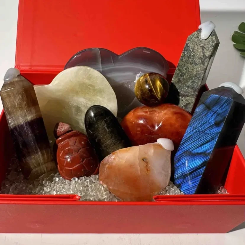 

Natural crystal carvings