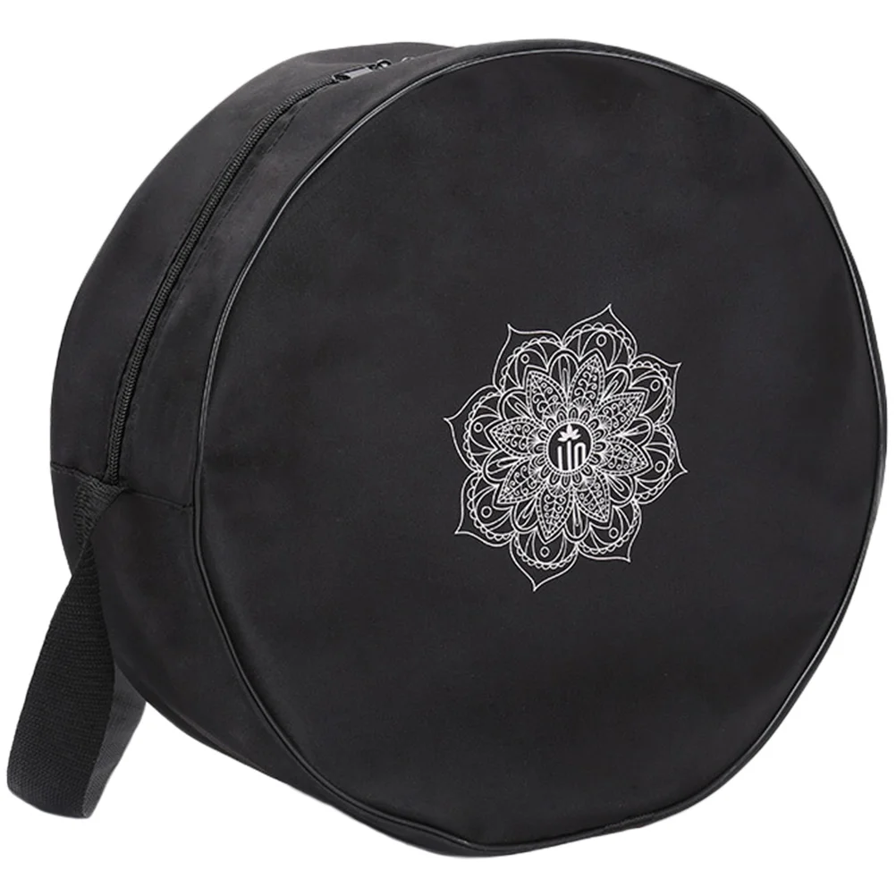 

Yoga Wheel Bag Travel Mat Supply Pink Round Design Roller Sports Carrying Nylon Storage Sling Gym Tote