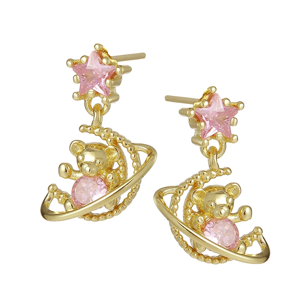 

Bohemian Creative Personality Women's Jewelry Star Earrings Love Bear Earrings New Fashion Earrings Holiday Party Gifts