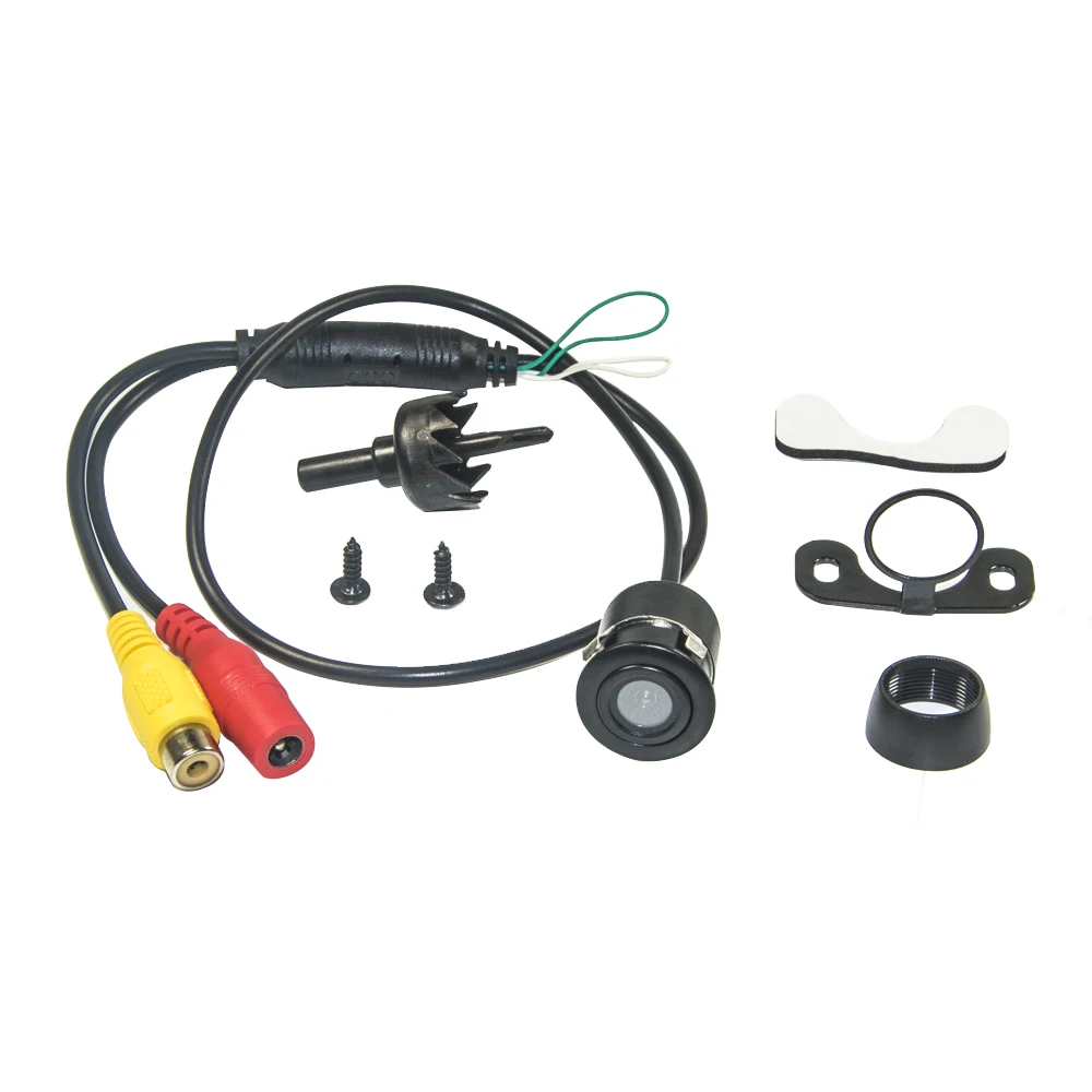 

BOENKAI Универсальная HD камера заднего вида, передняя боковая камера заднего вида, помощь в парковке для слепых зон, бабочка со смывом 18,5 мм Mounti