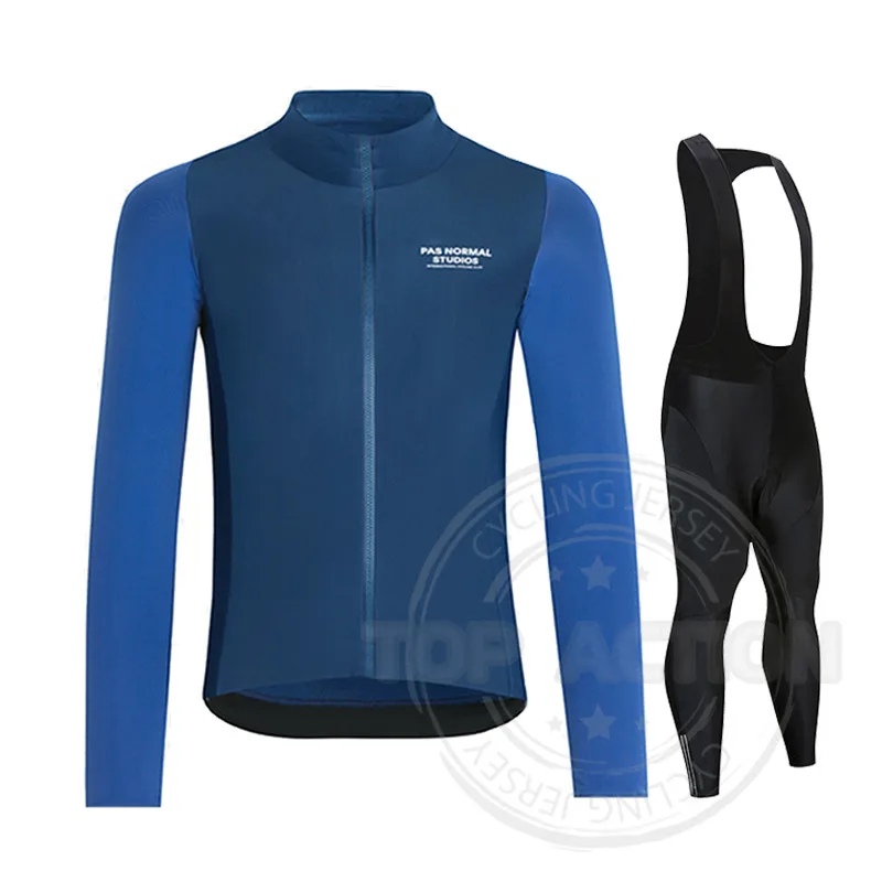 

PNS Team Spring /Autumn Long Sleeve Cycling Jersey Set Men Bicycle Clothes MTB Bike Jersey Bib Pants Kit Ropa Ciclismo Traje