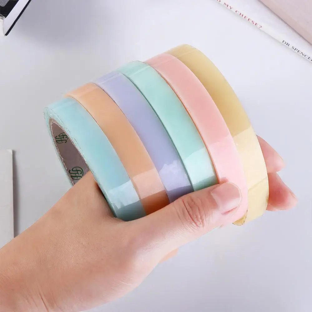 

Office Macaron Colored Kids 30m Length Sensory Toy Sticky Unzip Tape Adhesive Tape Sticky Ball Tape Rolling Tape