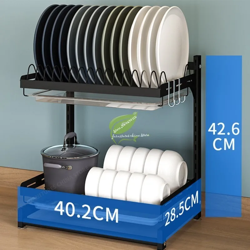 Multifunction Drying Rack Kitchen Cup Holder Storage Shelf Support Wall Hooks For Pots And Pan Dish Dryer |
