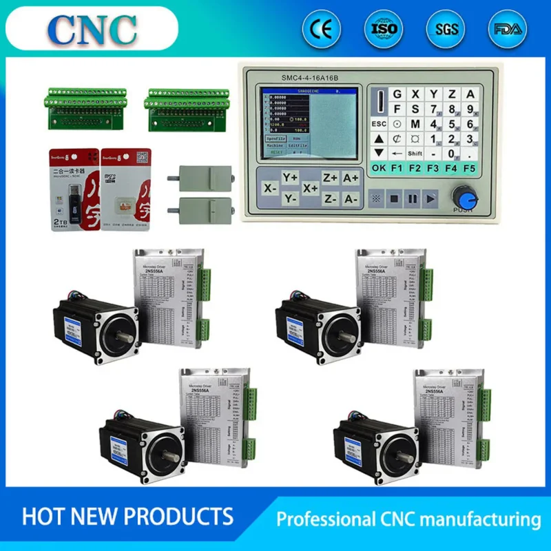 Драйвер шагового двигателя 3NM 4-осевой комплект контроллера ЧПУ 2NS556A
