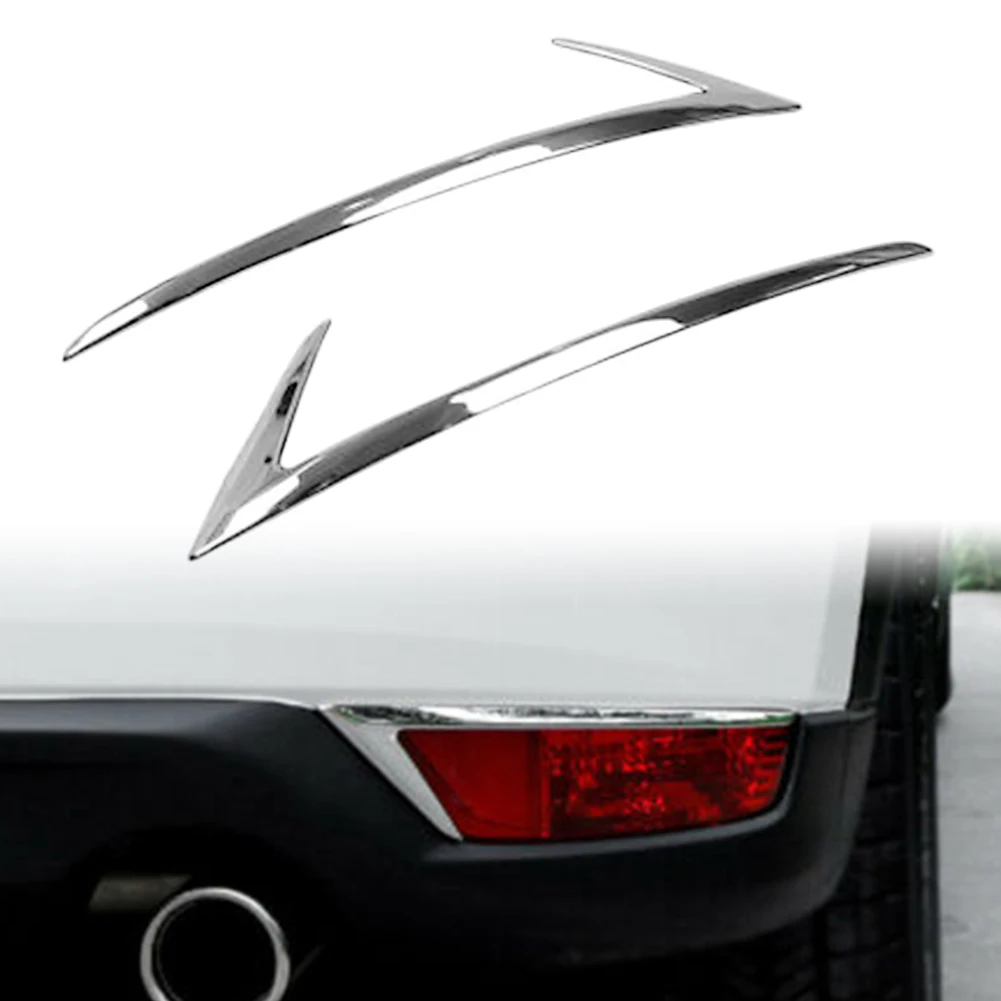 2 шт. хромированный задний бампер из АБС-пластика противотуманная фара накладка