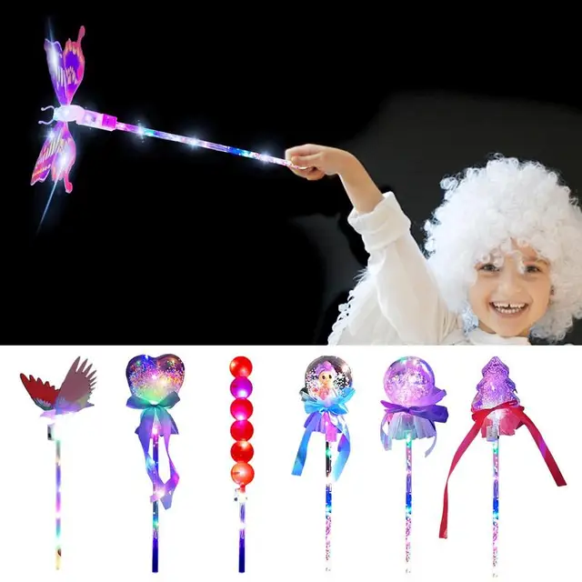 Light Up Magics Wand Fairy Wands For Girls Glow Up Magic Wand LED  Pretty Glow Toy Princess Magic Wand With Colorful Light 1