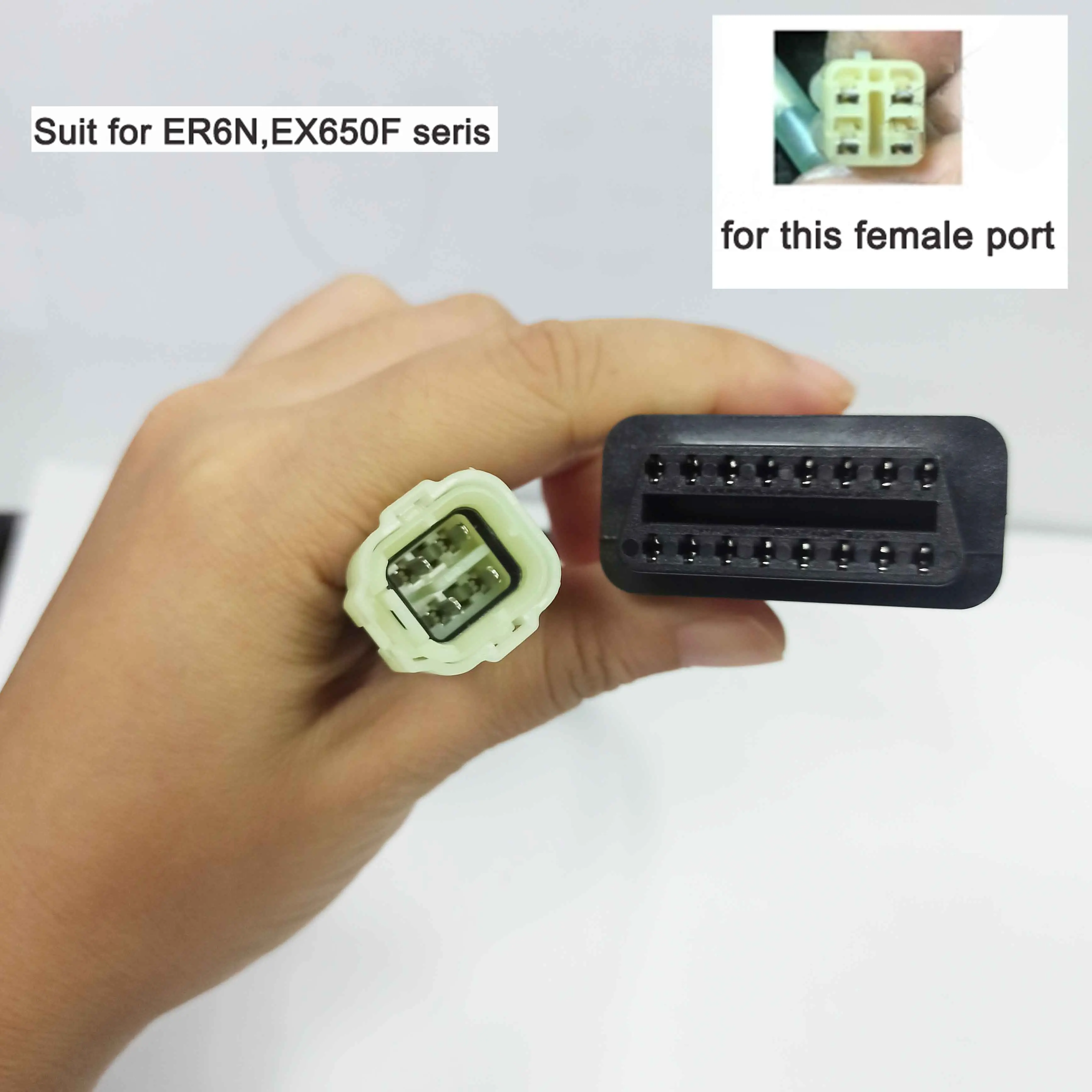 

OBD мотоциклетный кабель для Kawasaki 4Pin к OBD2 16-контактный адаптер для Kawasaki ER6N EX650F ZX1000 серии 4-контактный разъем для мотоцикла