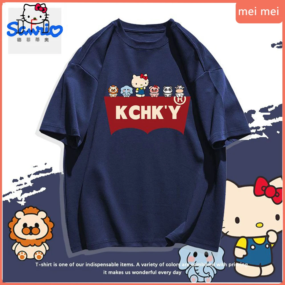 

Женская хлопковая футболка с коротким рукавом, свободного покроя