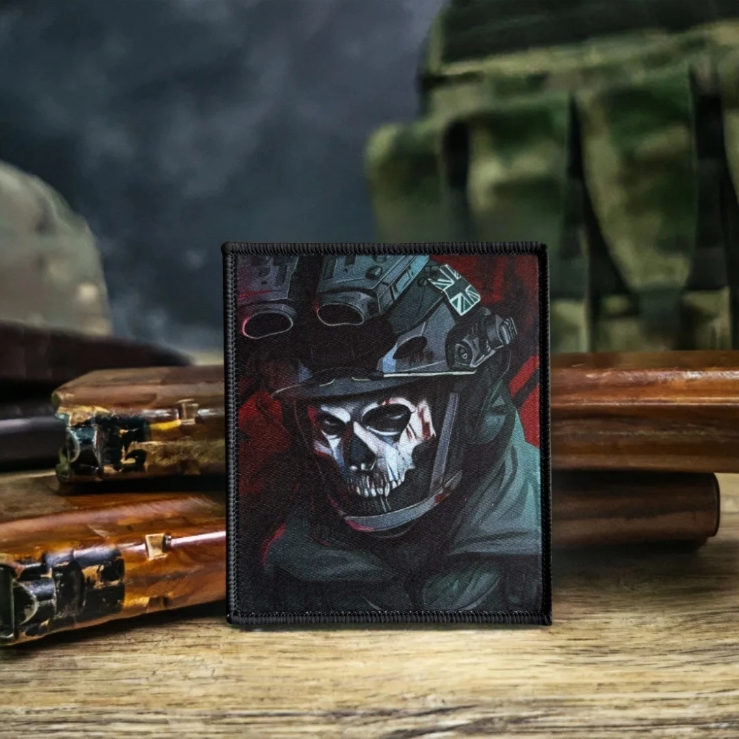 Call of Duty Ghost Mask тактическая нашивка скелет солдат боевой значок крючок с принтом