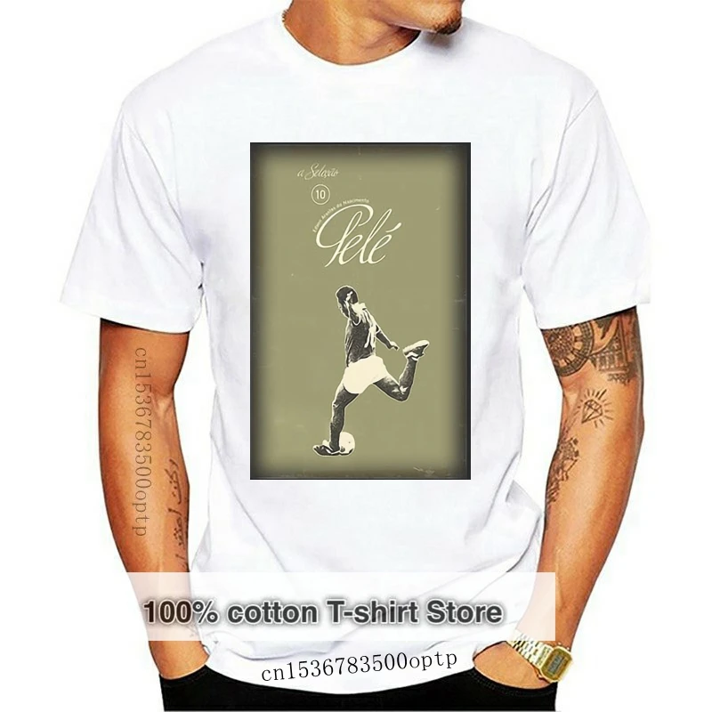 

Бразильская Футбольная Футболка Pele, футболка, топ, винтажный стиль, футбол, крутая Женская модная футболка унисекс