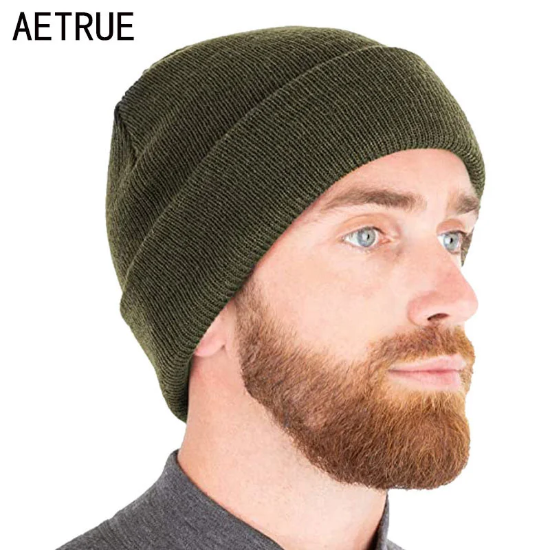 

Solid Knitted at Winter ats For Men Skullies Beanies Men Women Cap Autumn Beanie at orro Warm Skull Bonnet Men's Winter Cap