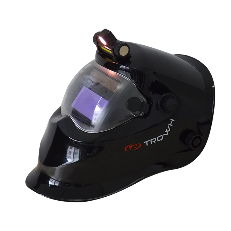 

Glossy black LED solar auto darkening arc welding helmet for welder
