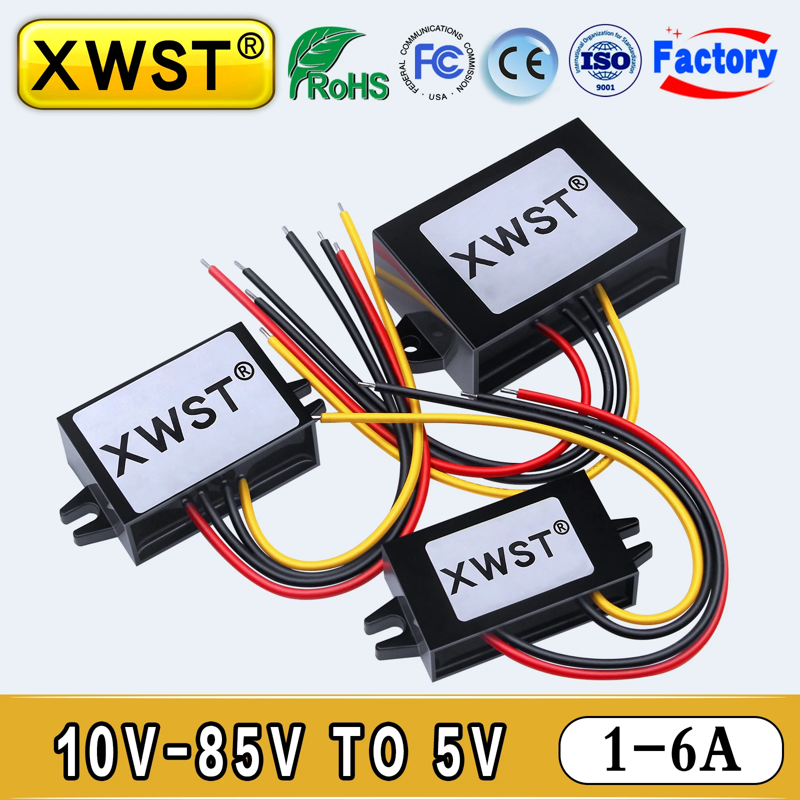 

DC DC Converter 15V 24V 36V 48V 60V 72V 80V 85V to 5V 1A 3A 2A 4A 5A 6A Power Supply Module 5V Voltage Regulator CE ROSH XWST