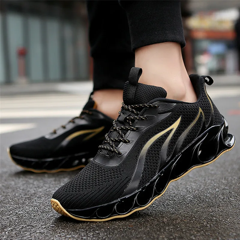 

Casual Sneakers Men's Walking Shoes Breathable Fashion Cushion Lace-up Sports Trainers Size 39-47
