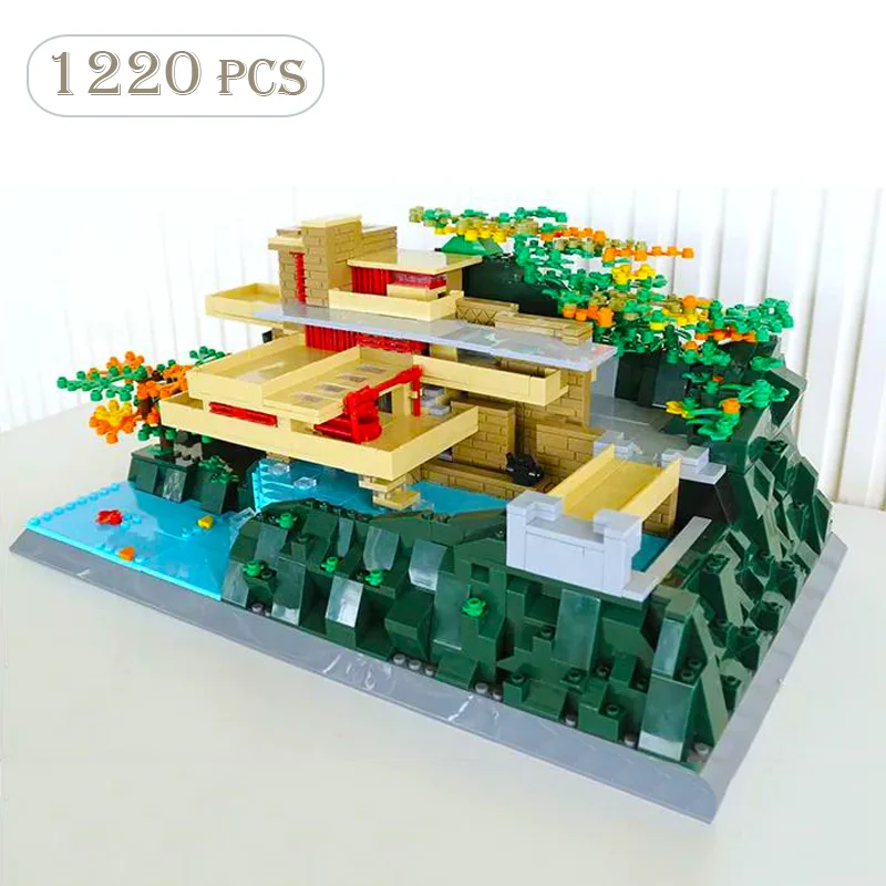 Конструктор городская архитектура коллом тадж-махал вилла Fallingwater модель