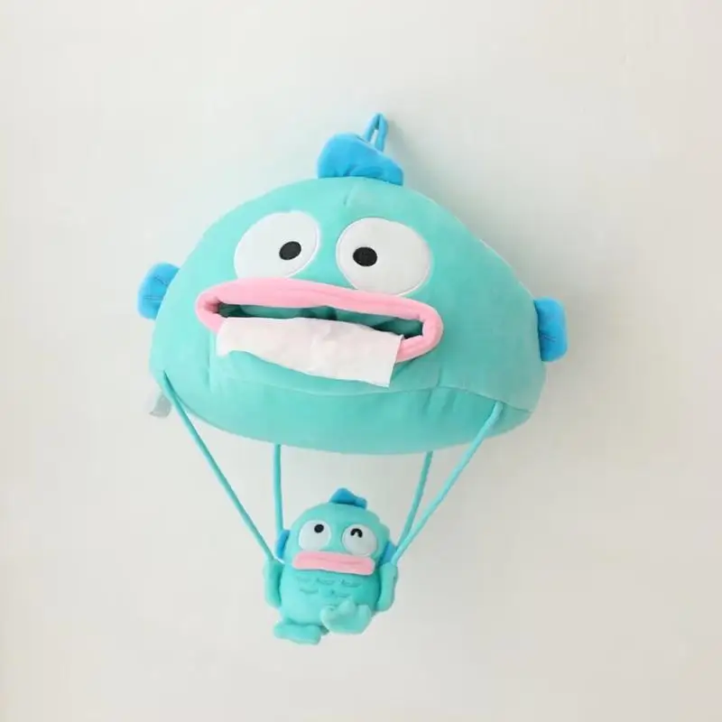 

Kawaii Sanrio Anime Hobby Hangyodon Cartoon Household Hot Air Balloon Shape Tissue Cover Hanging Tissue Box