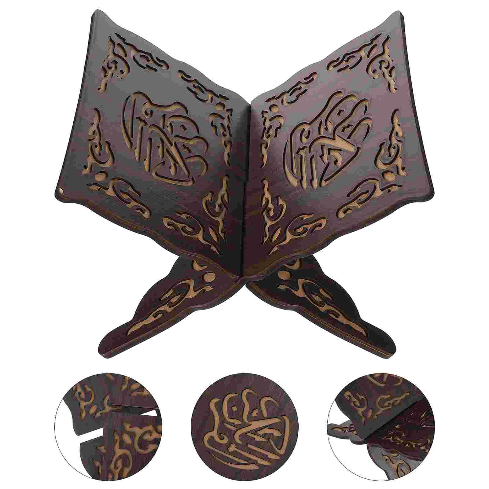 

Деревянная молитвенная стойка, религиозный держатель для книг, мольберт для чтения Корана, складной Коран, винтажный подарок в мусульманском, мусульманском, мусульманском стиле