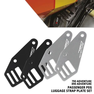 Motorcycle For 790 ADVENTURE S/R 2018 2019 2020 2021 890 Adventure R 890 ADV 2020 2021 Passenger Peg Luggage Strap Plate Set